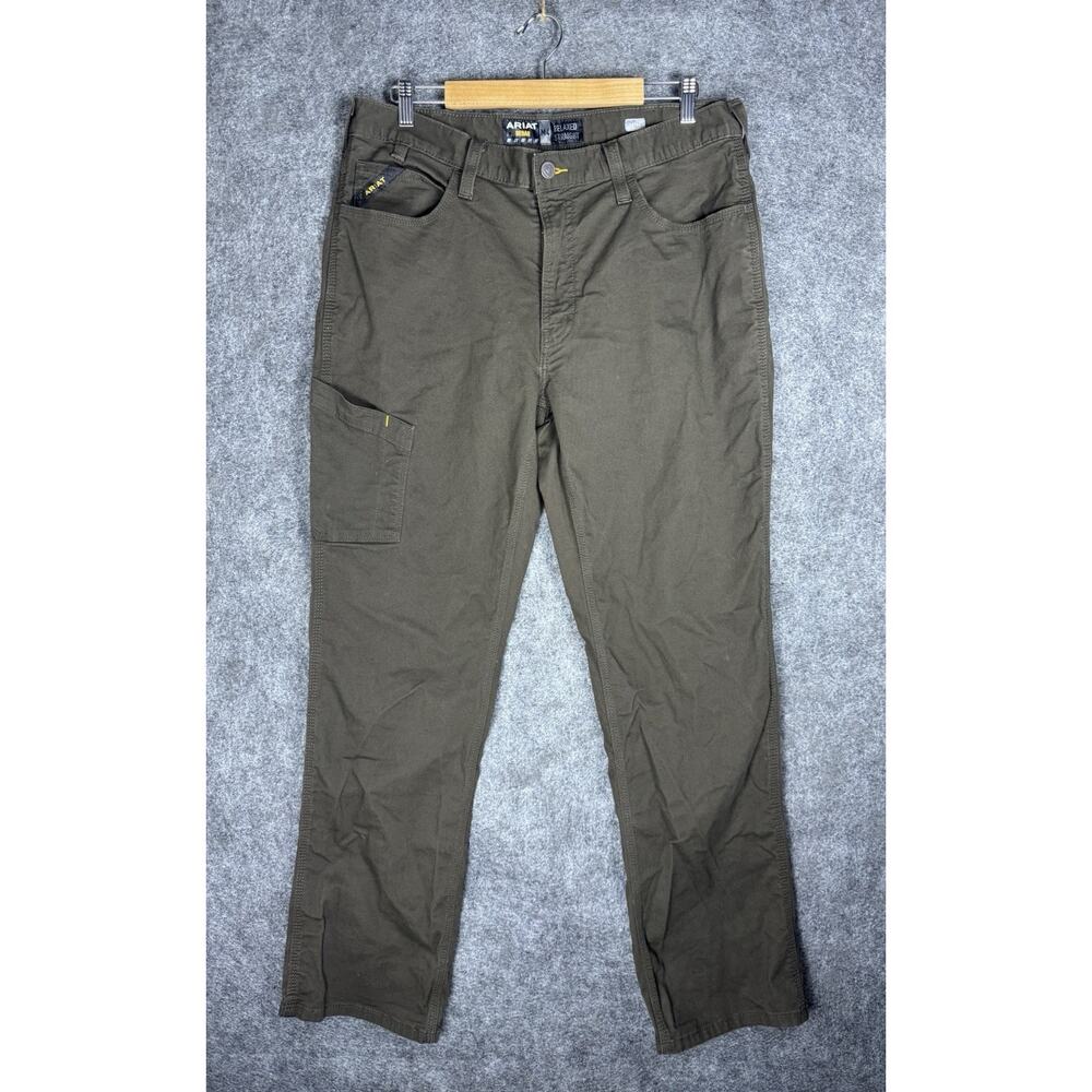 Ariat Rebar M4 Relaxed Straight Brown Pants Size 36x34 WorkWear